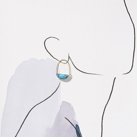 🔥NEW!🔥 Anthropologie Gen. Turquoise Earrings - Picture 3 of 3